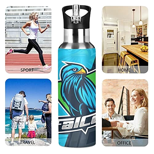 Gourde Aigle art mode sport inox sans bpa isotherme double paroi paille 600 ml variant 3 