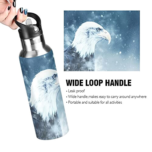 Gourde Aigle art mode sport inox sans bpa isotherme double paroi paille 600 ml variant 2 