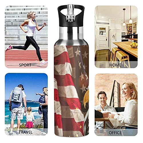 Gourde Aigle art mode sport inox sans bpa isotherme double paroi paille 600 ml variant 3 