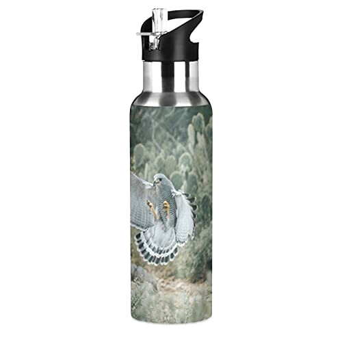 Gourde Aigle art mode sport inox sans bpa isotherme double paroi paille 600 ml