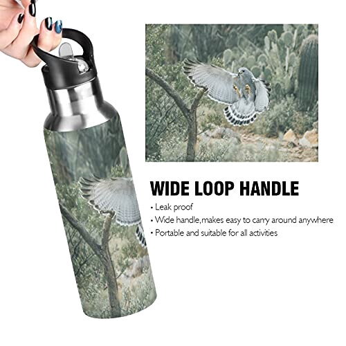 Gourde Aigle art mode sport inox sans bpa isotherme double paroi paille 600 ml variant 2 