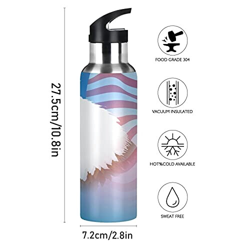 Gourde Aigle art mode sport inox sans bpa isotherme double paroi paille 600 ml variant 0 