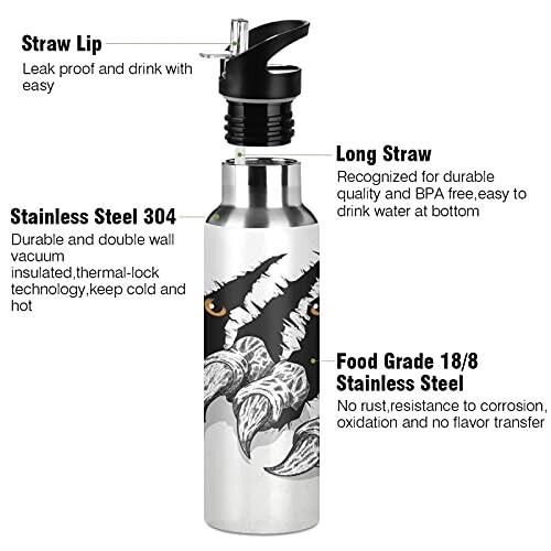 Gourde Aigle art mode sport inox sans bpa isotherme double paroi paille 600 ml variant 1 