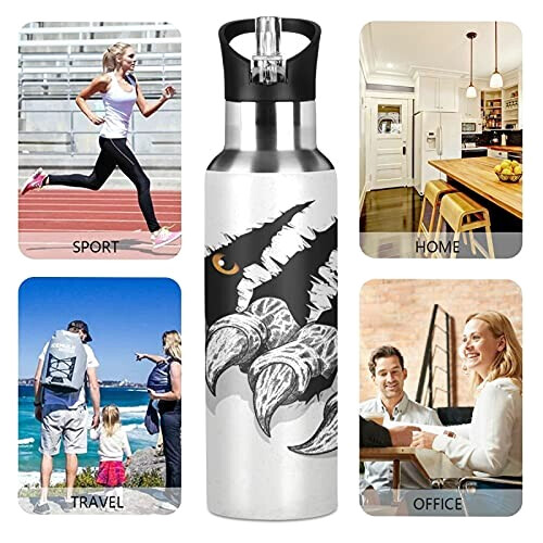 Gourde Aigle art mode sport inox sans bpa isotherme double paroi paille 600 ml variant 3 