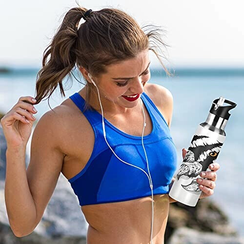 Gourde Aigle art mode sport inox sans bpa isotherme double paroi paille 600 ml variant 4 