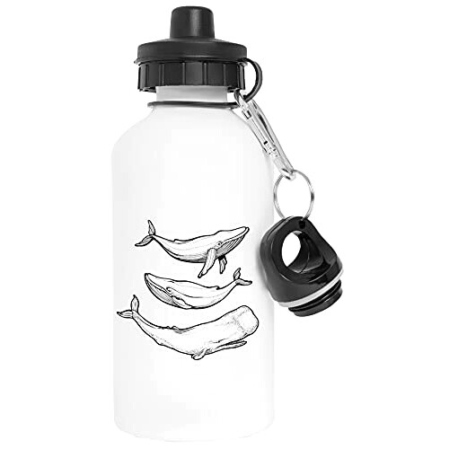 Gourde Baleine blanc aluminium 600 ml