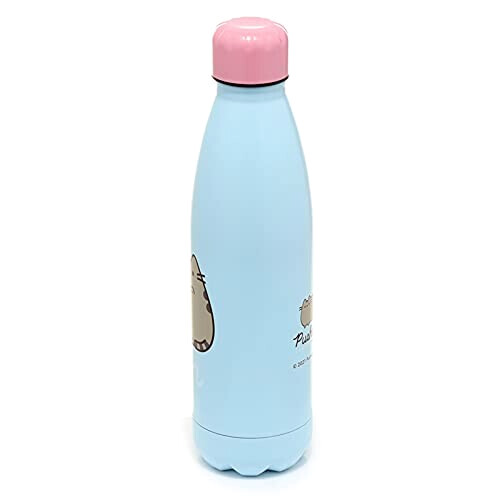 Gourde Chat bleu ciel, gris, noir, blanc, rose plastique sans bpa 500 ml variant 1 