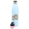 Gourde Chat bleu ciel, gris, noir, blanc, rose plastique sans bpa 500 ml - miniature variant 4