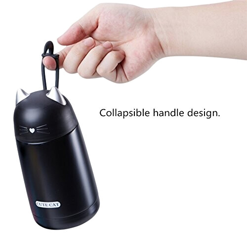 Gourde Chat noir(oz) plastique sans bpa double paroi variant 2 
