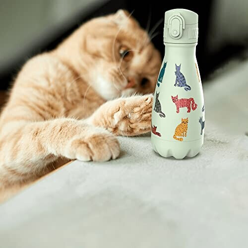 Gourde Chat inox sans bpa isotherme double paroi 280 ml variant 0 