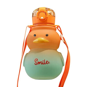 Gourde Canard  - orange sans bpa paille 650 ml