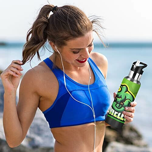 Gourde Caméléon art mode sport inox sans bpa isotherme double paroi paille 600 ml variant 4 