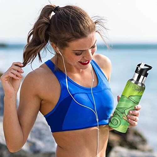 Gourde Caméléon inox isotherme double paroi paille 600 ml variant 4 