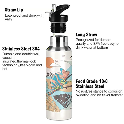 Gourde Caméléon inox isotherme double paroi paille 600 ml variant 1 