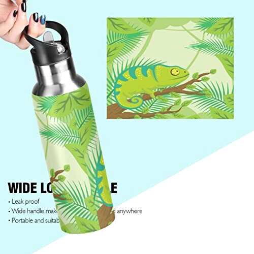 Gourde Caméléon inox isotherme double paroi paille 600 ml variant 2 
