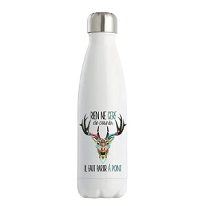 Gourde Cerf blanc isotherme double paroi