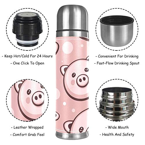 Gourde Cochon style inox isotherme 500 ml variant 1 