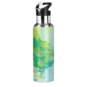 Gourde Coq mode mignonne inox sans bpa isotherme double paroi paille 600 ml