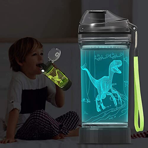 Gourde Raptor - Dinosaure - transparente sans bpa 3D variant 0 