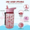 Gourde Flamant rose rose plastique sans bpa paille 400 ml - miniature variant 1