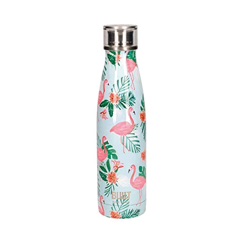 Gourde Flamant rose bleu inox isotherme double paroi 500 ml