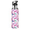 Gourde Flamant rose inox isotherme double paroi paille 600 ml - miniature