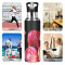 Gourde Flamant rose art mode sport inox sans bpa isotherme double paroi paille 600 ml - miniature variant 4