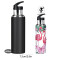 Gourde Flamant rose multicolore inox sans bpa isotherme pliable paille 600 ml - miniature variant 2
