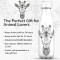 Gourde Girafe aztèque - tout blanc plastique sans bpa isotherme 350 ml - miniature variant 1