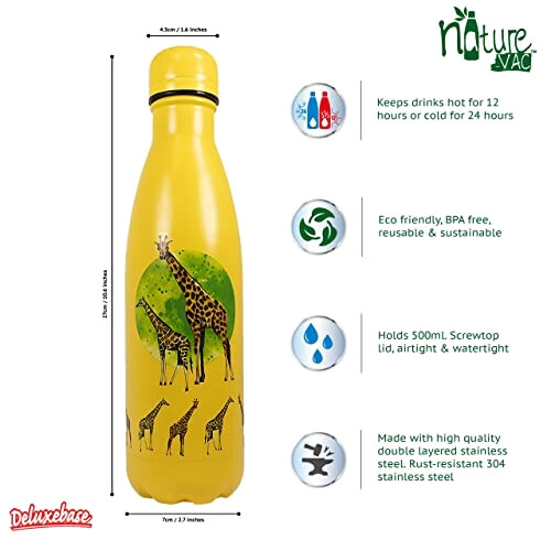 Gourde Girafe café inox isotherme variant 2 