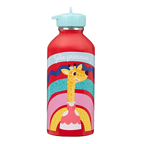 Gourde Girafe jolie princesse - plastique 300 ml