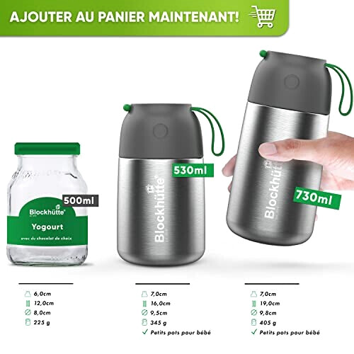 Gourde Hibou argenté plastique isotherme 530 ml variant 1 