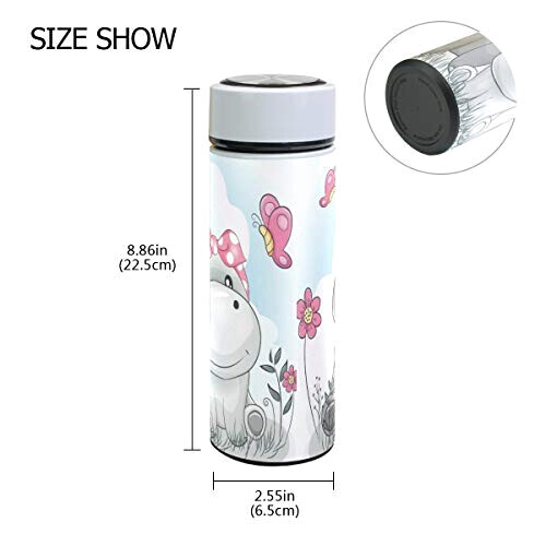 Gourde Hippopotame multicolore inox sans bpa isotherme double paroi 425 ml variant 2 