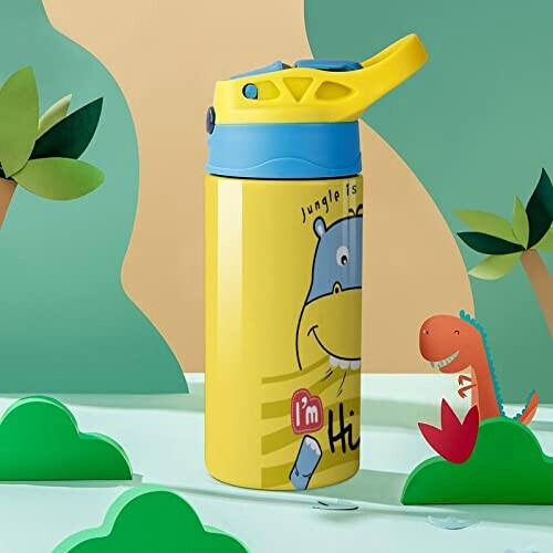 Gourde Hippopotame couleur inox isotherme double paroi 500 ml variant 5 