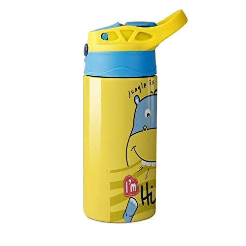 Gourde Hippopotame couleur inox isotherme double paroi 500 ml variant 6 
