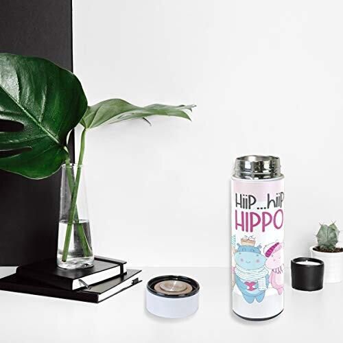 Gourde Hippopotame multicolore inox sans bpa isotherme double paroi 425 ml variant 1 