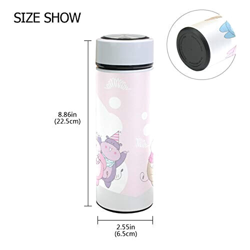 Gourde Hippopotame multicolore inox sans bpa isotherme double paroi 425 ml variant 2 