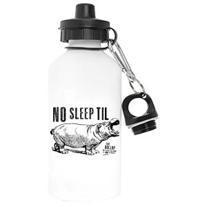 Gourde Hippopotame blanc aluminium 600 ml