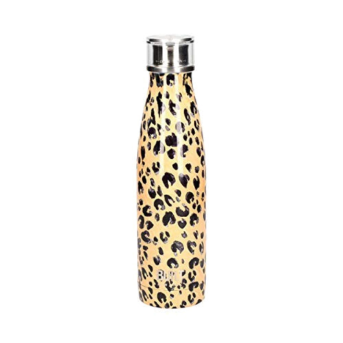Gourde Léopard jaune inox isotherme double paroi 500 ml