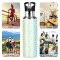 Gourde Léopard jaune inox sans bpa isotherme pliable paille 600 ml - miniature variant 5