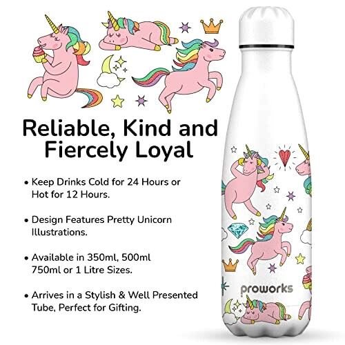 Gourde Licorne - blanc plastique sans bpa isotherme 500 ml variant 0 