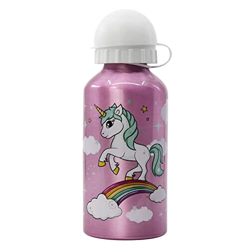 Gourde Licorne aluminium bec rétractable 400 ml