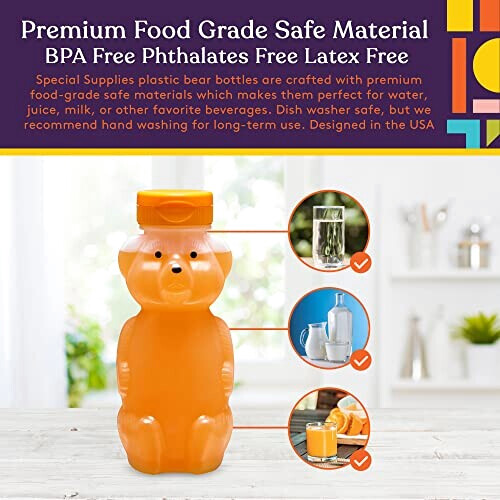 Gourde Ours transparent plastique sans bpa paille variant 2 