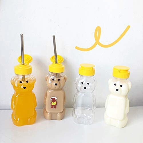 Gourde Ours comme le montrent les images plastique paille variant 7 