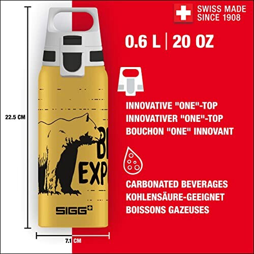 Gourde Ours jaune aluminium variant 0 