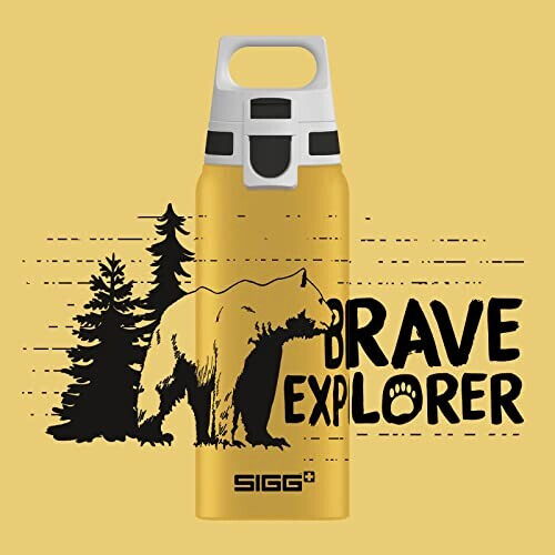 Gourde Ours jaune aluminium variant 2 