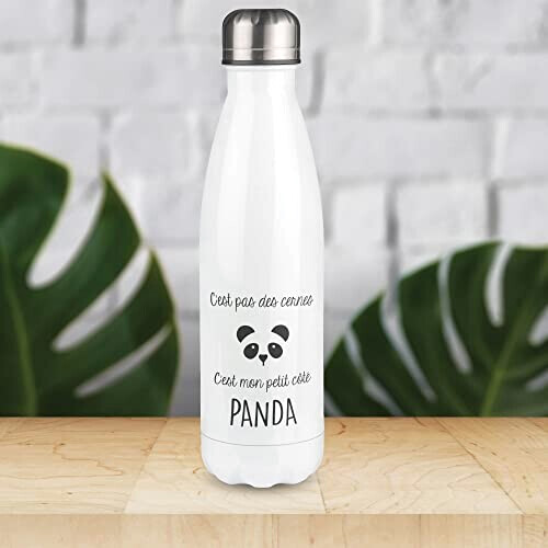 Gourde Panda blanc aluminium isotherme double paroi 500 ml variant 0 