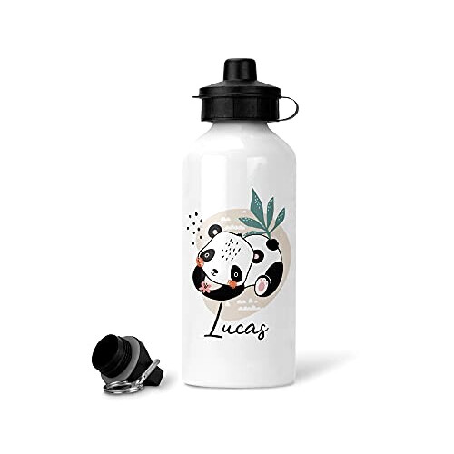 Gourde Panda blanc, multicouleur aluminium