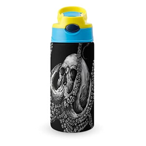 Gourde Pieuvre couleur inox isotherme double paroi 500 ml