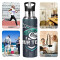 Gourde Requin art mode sport inox sans bpa isotherme double paroi paille 600 ml - miniature variant 4
